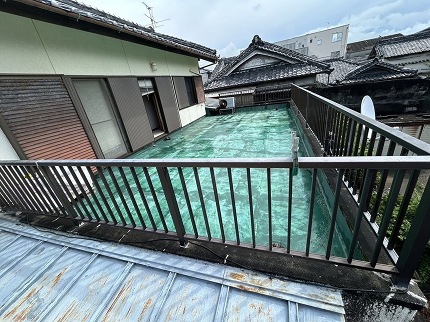 バルコニー　既存シート防水　高知