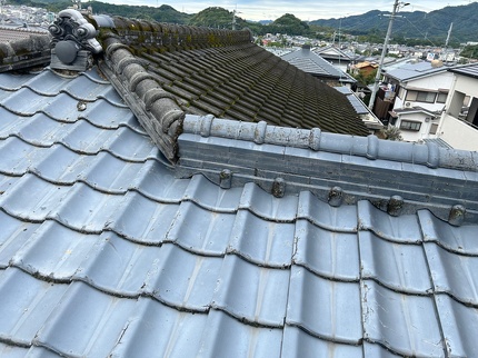 葺き替え　和型セメント瓦　桟掛け乾式工法　ケイミュー　ルーガ　雅　屋根修理