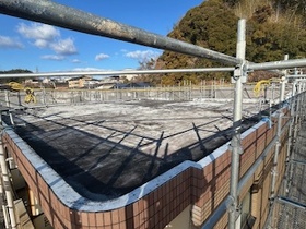 機械式塩ビシート防水 既存防水シート 高知 賃貸マンション before