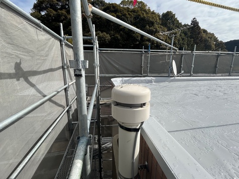 機械式塩ビシート防水　脱臭扇交換後　高知　賃貸マンション
