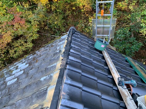 釉薬瓦　高知　葺き替え　雨漏り　屋根