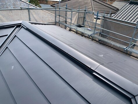 高知　ニチハ　横暖ルーフαプレミアムS　葺き替え　屋根　雨漏り　バルコニー