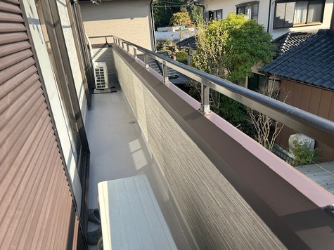 高知　ニチハ　横暖ルーフαプレミアムS　葺き替え　屋根　雨漏り　バルコニー