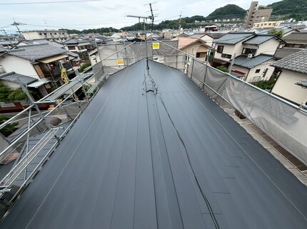 高知　葺き替え工事　屋根　　雨漏り　ニチハ　横暖ルーフ高知　カバー工法　屋根　Tルーフ　雨漏り