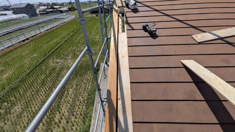 軒天　雨漏り　補修工事